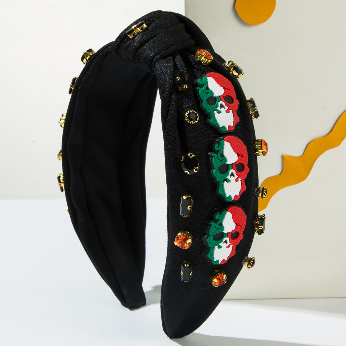 Wholesale New Halloween Beaded Pumpkin Skull Devil Letter Accessories Trendy Holiday Hair Accessories